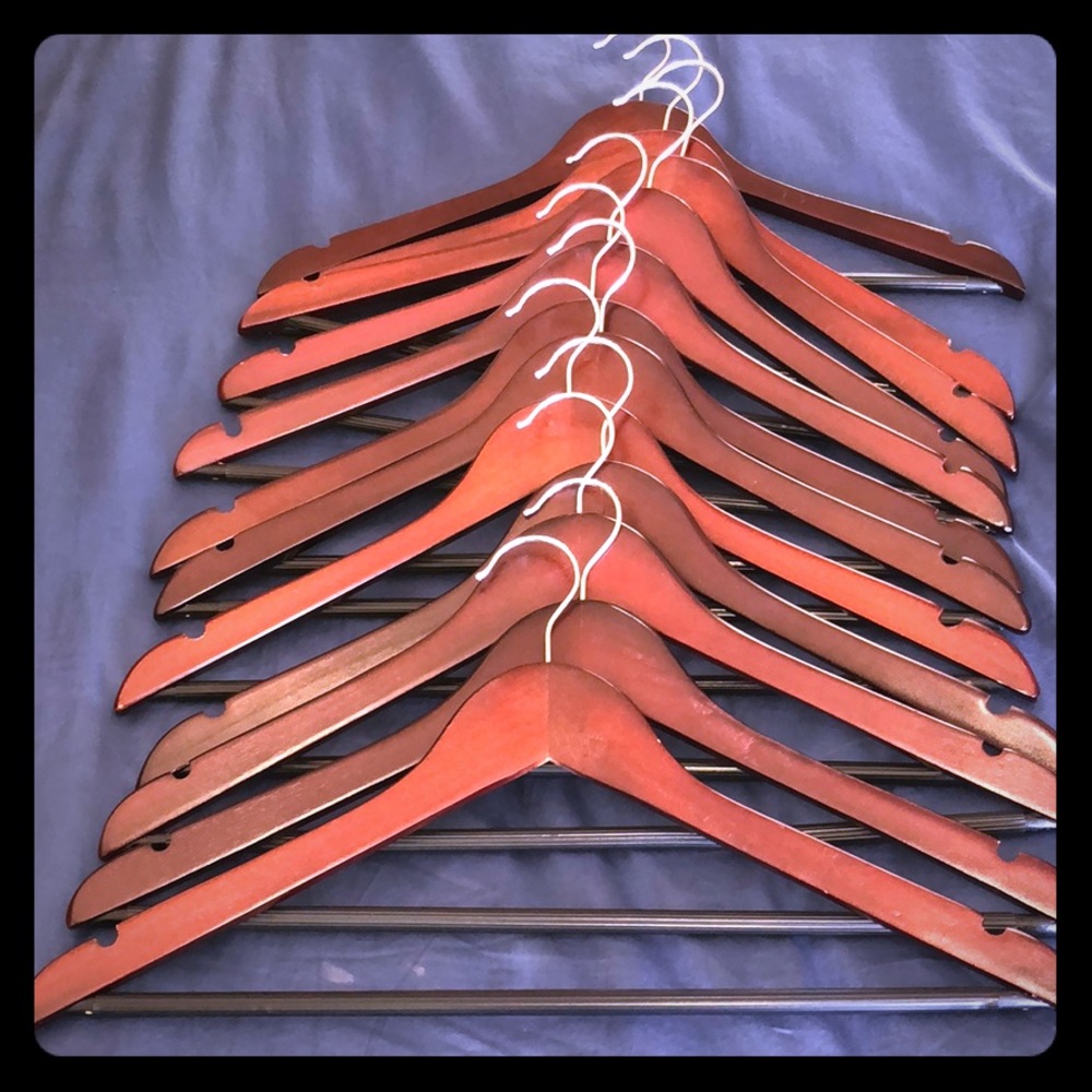 Set of 12 wooden hangers